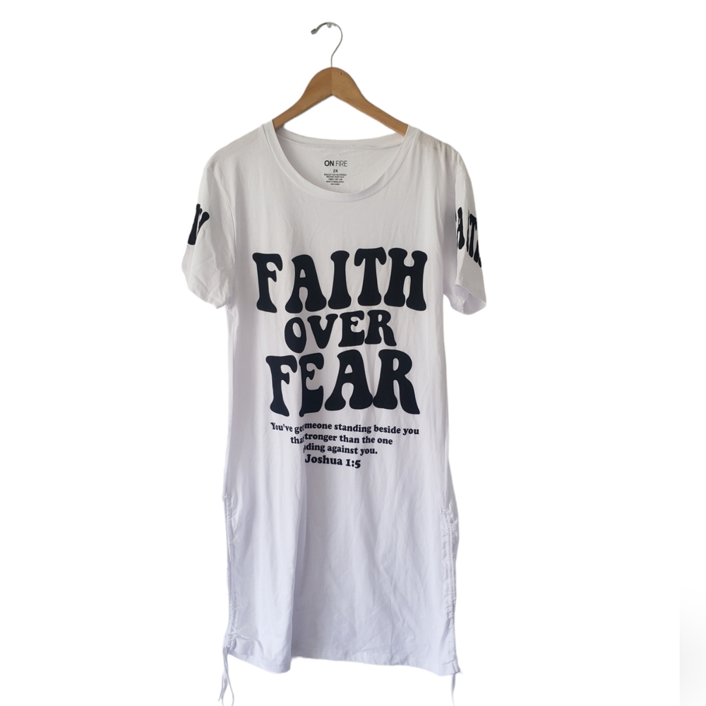 On Fire Dress. Religion. Faith. Faith Over Fear. Black and White. God, C…